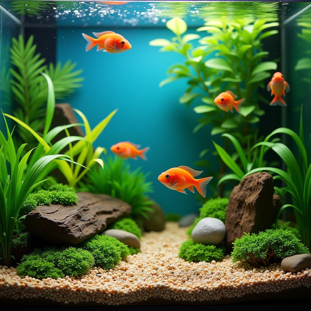 Healthy Aquarium Using Floating Pellets