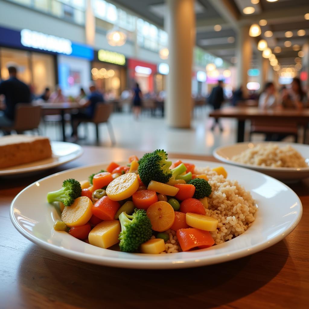 Healthy Chinese Vegetable Stir-Fry at the Mall