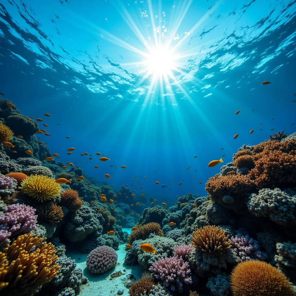 Thriving Coral Reef Ecosystem