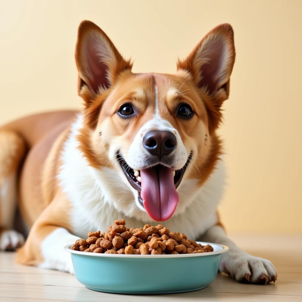 Healthy Dog Eating