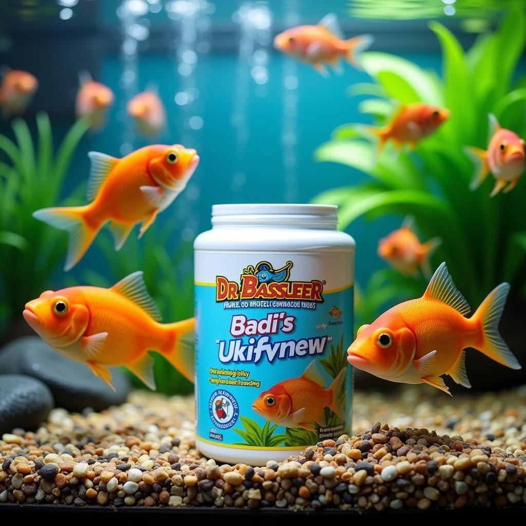 Healthy Fish Eating Dr. Bassleer Biofish Food