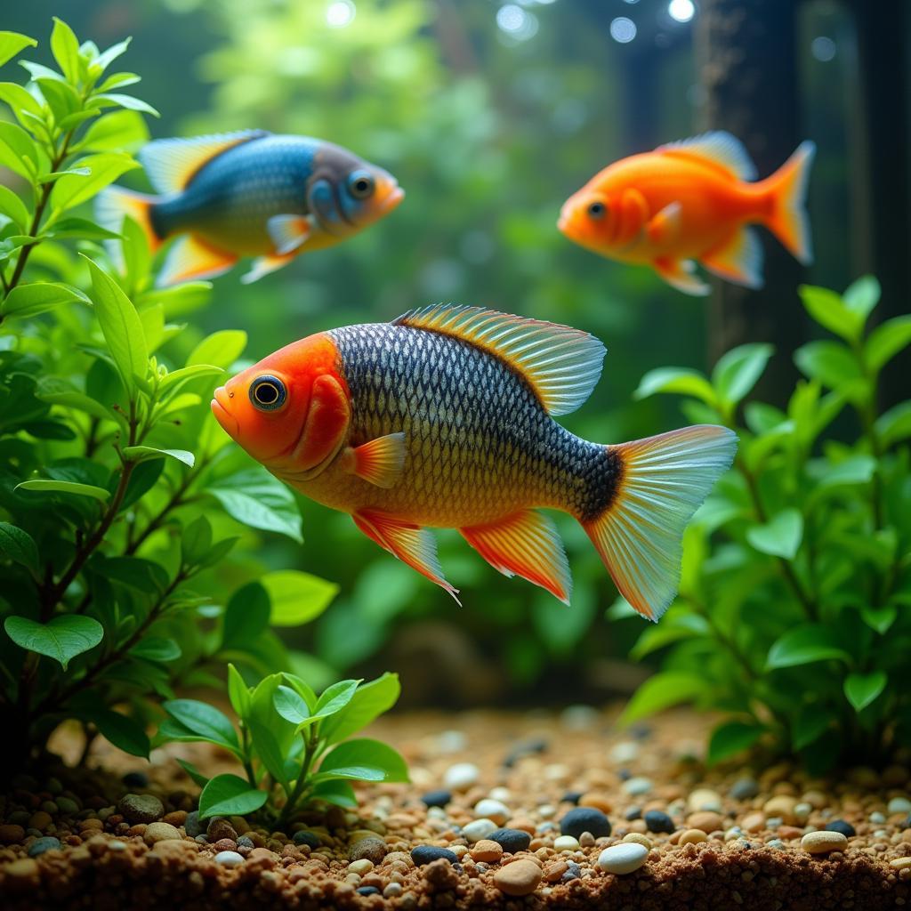 Vibrant Fish in a Well-Maintained Aquarium