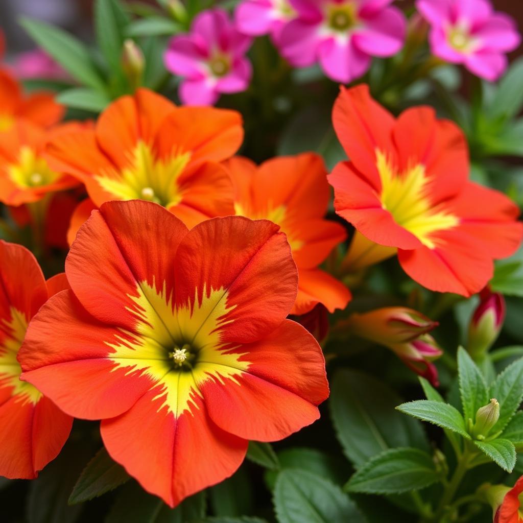 Vibrant flowering plants fertilized with Osmocote