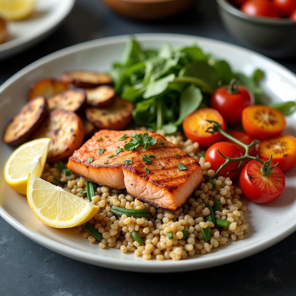 A delicious, healthy meal prepared with fresh ingredients