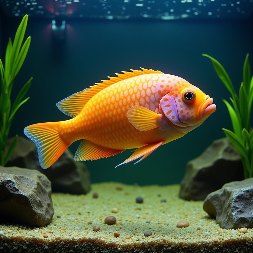 Healthy Parrot Fish in Aquarium