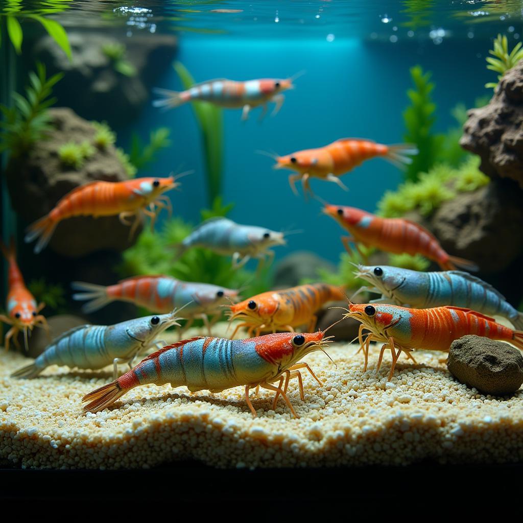 Healthy and Vibrant Shrimp in Aquarium