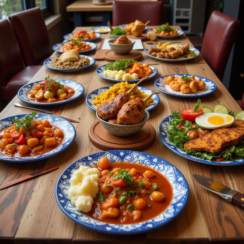 A spread of Hearthstone-inspired dishes