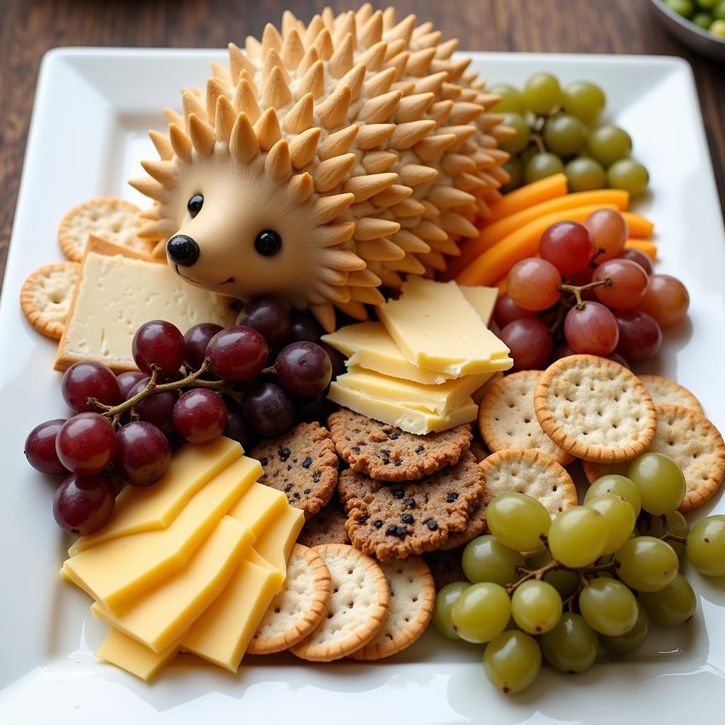 An Elegant Hedgehog Cheese Board for Gatherings