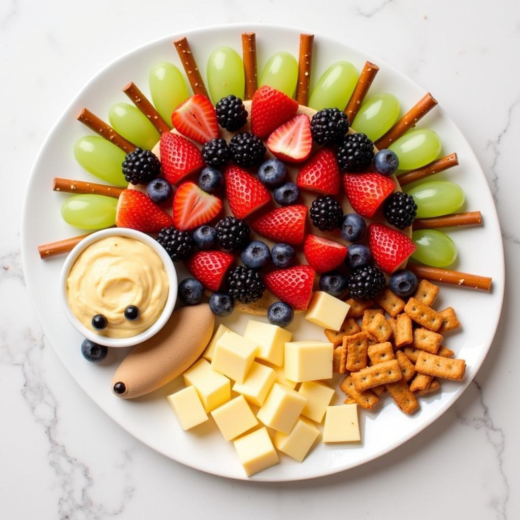 A Vibrant Hedgehog Food Platter