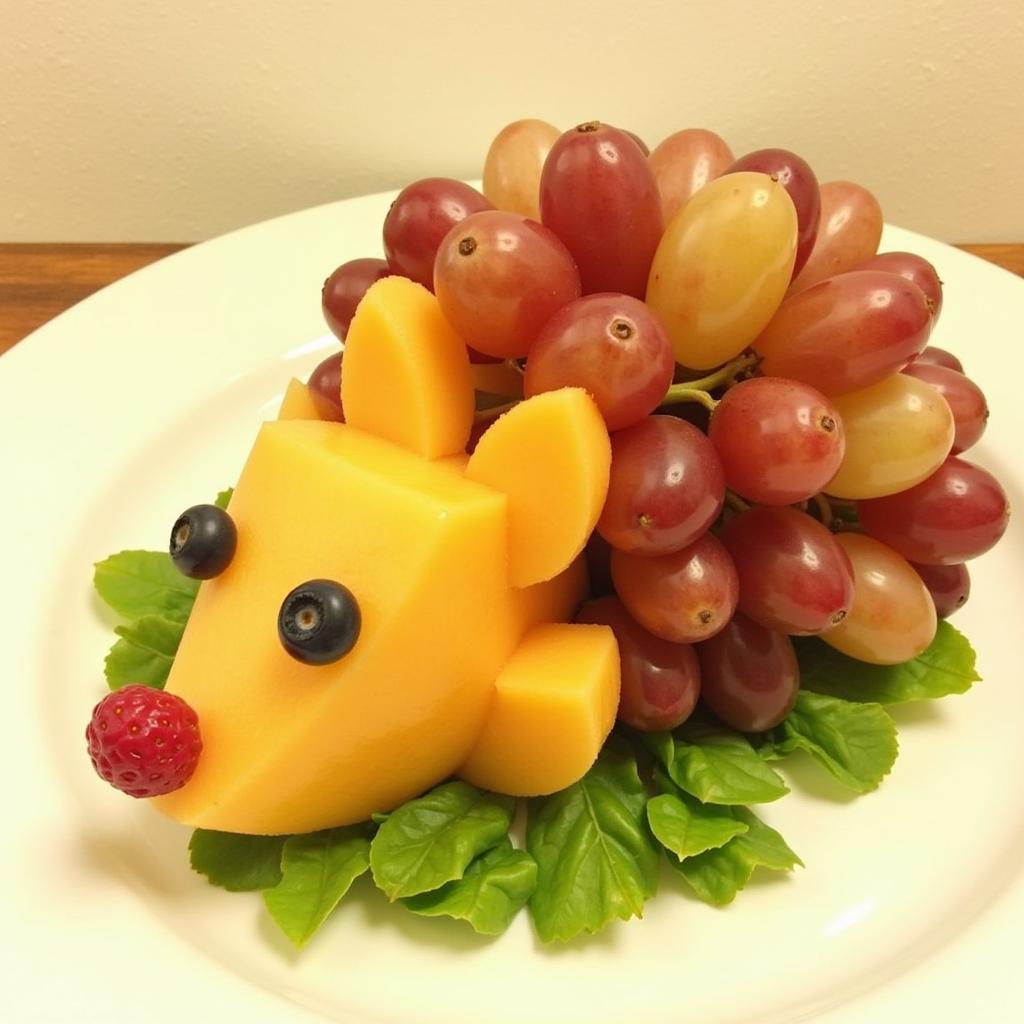 Whimsical Hedgehog Fruit Salad for Kids