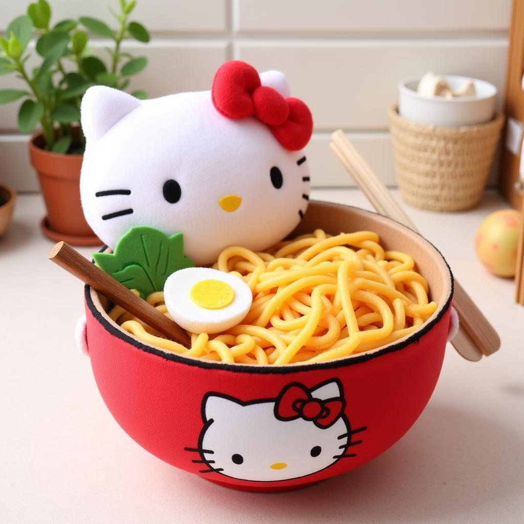 Hello Kitty Ramen Noodle Plush