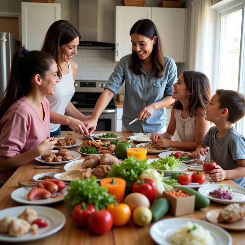 Family Enjoying Local Henderson Produce