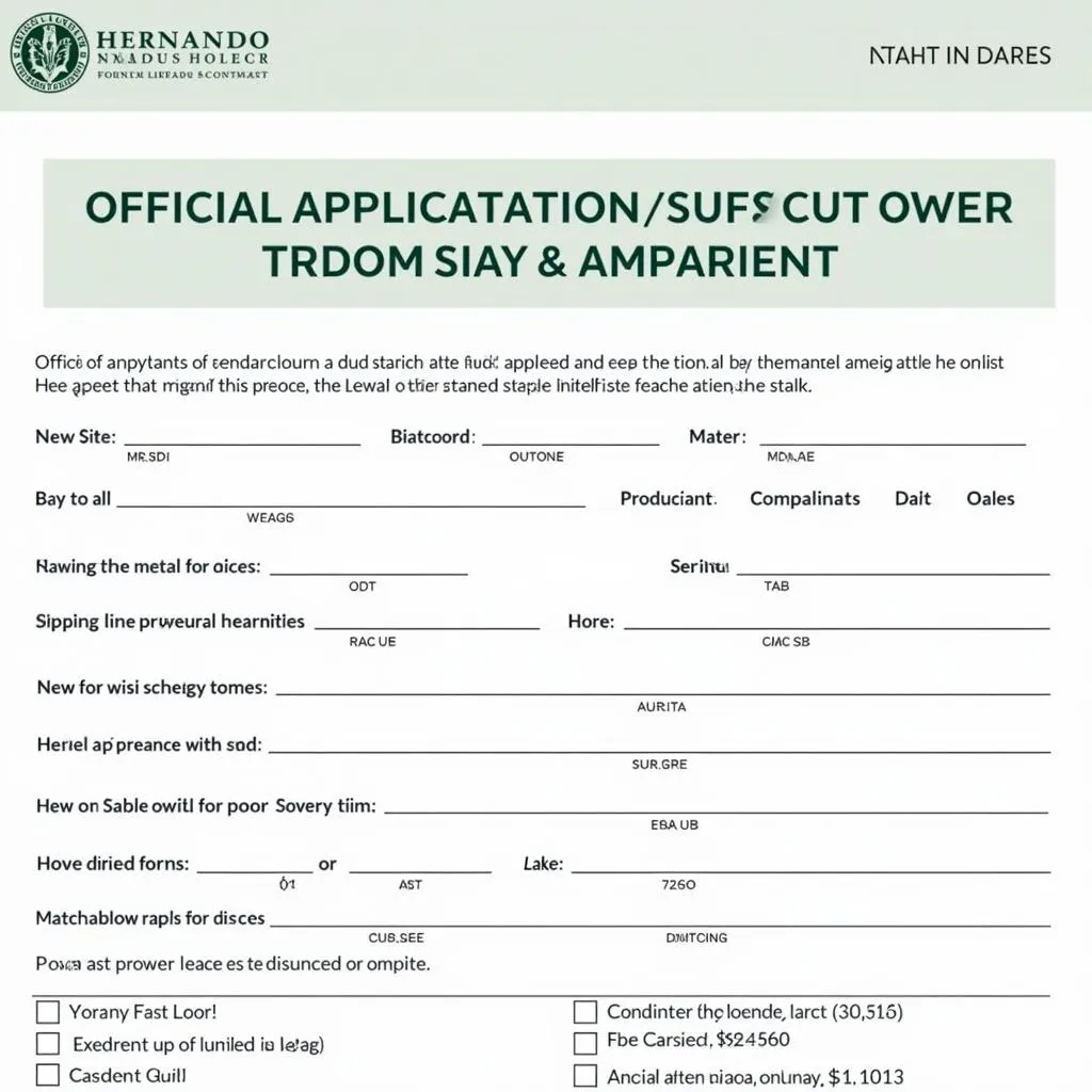 Hernando County Food Stamp Application Form