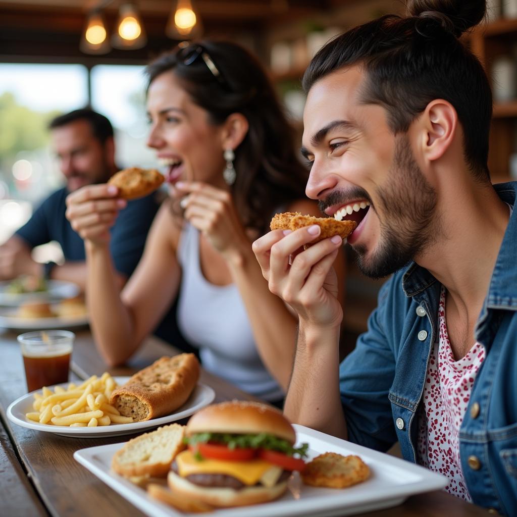 Happy Customers at High Point Food Truck