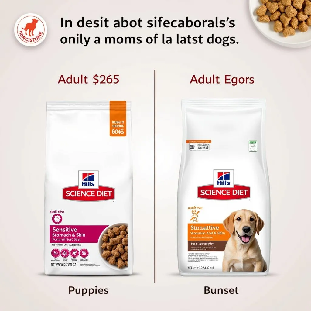 Hill's Science Diet Sensitive Stomach &amp; Skin formulas for puppies and adult dogs