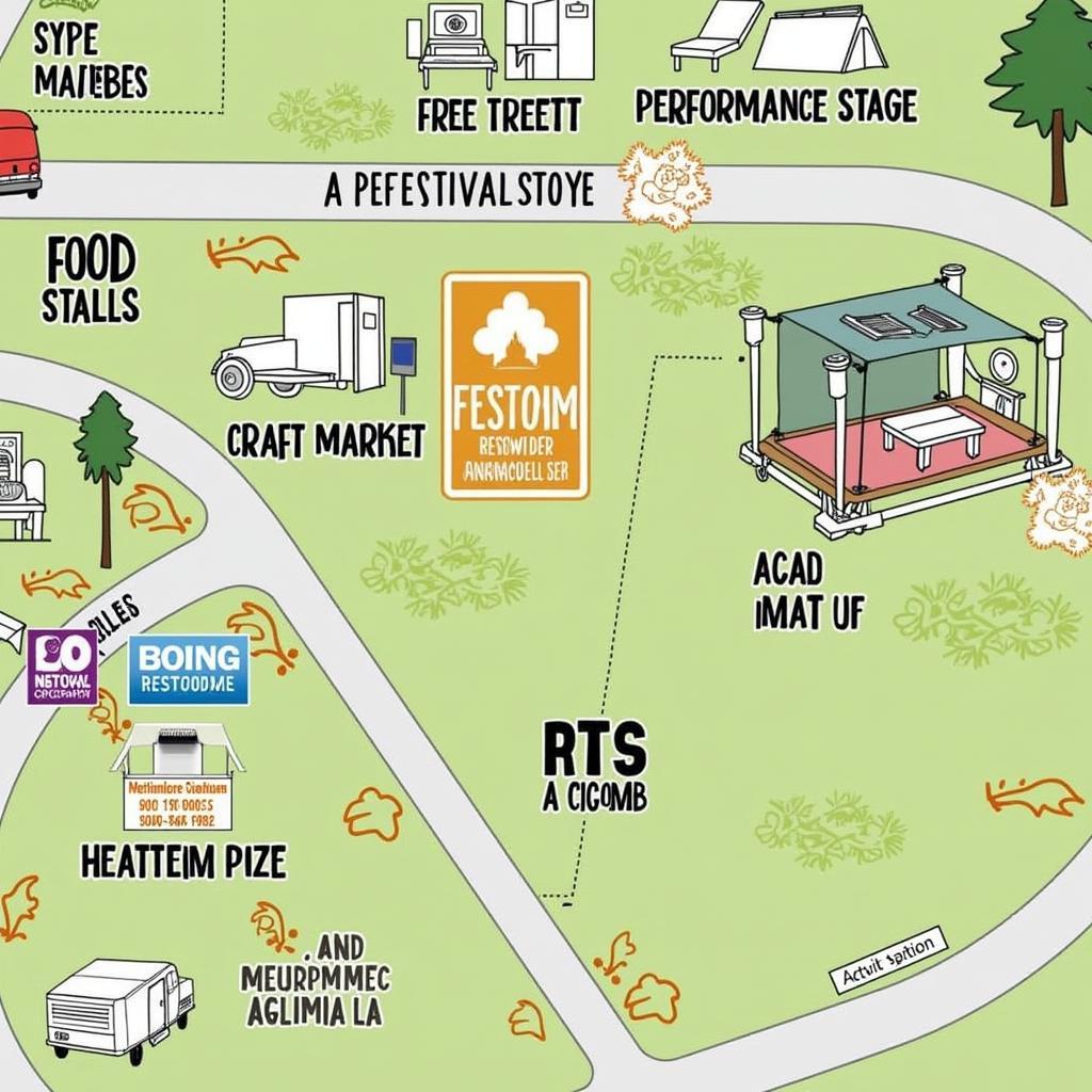 Map and guide of the Hola Lakeway Food Festival