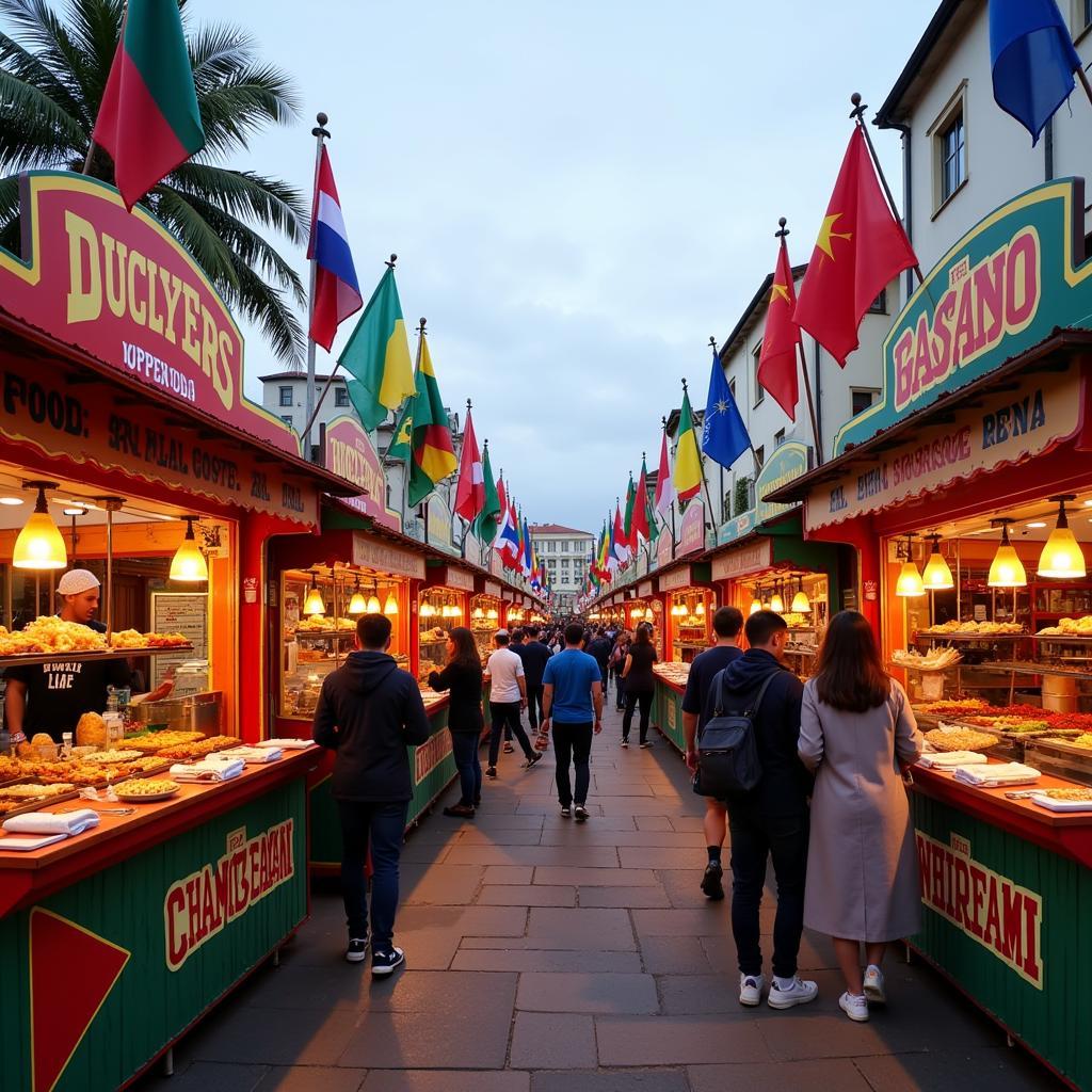 International food stalls at Hola Lakeway