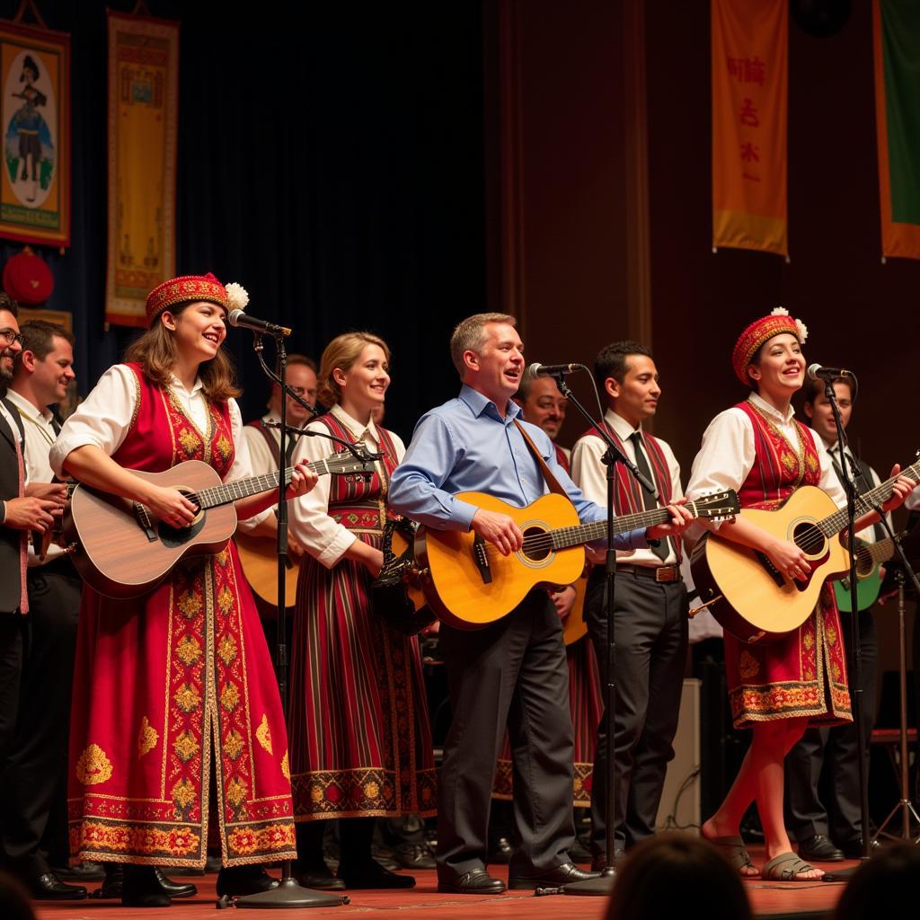 Live music performance at the Hola Lakeway Festival