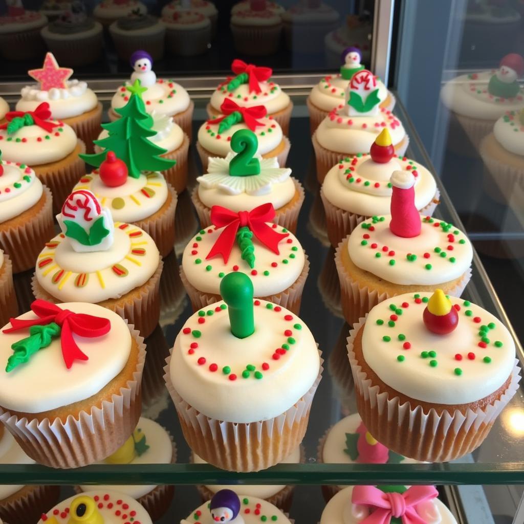 Assortment of holiday-themed cupcakes in New Salisbury