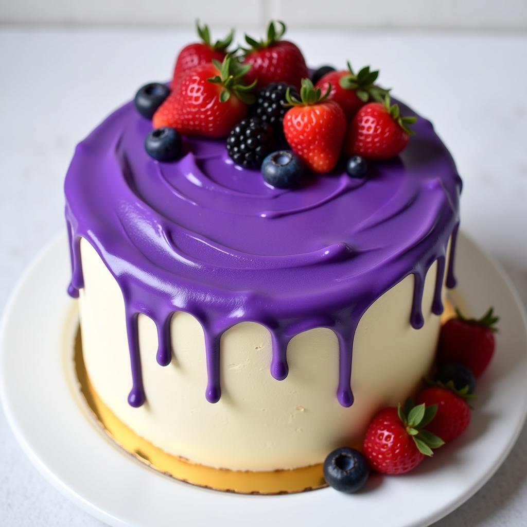 Homemade Purple Frosting with Natural Coloring