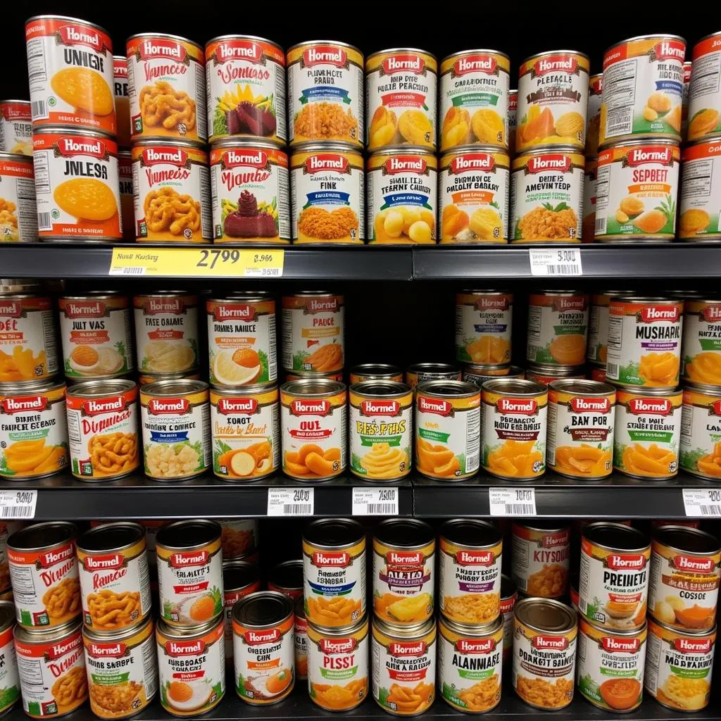 Display of Hormel Pureed Foods in a Grocery Store