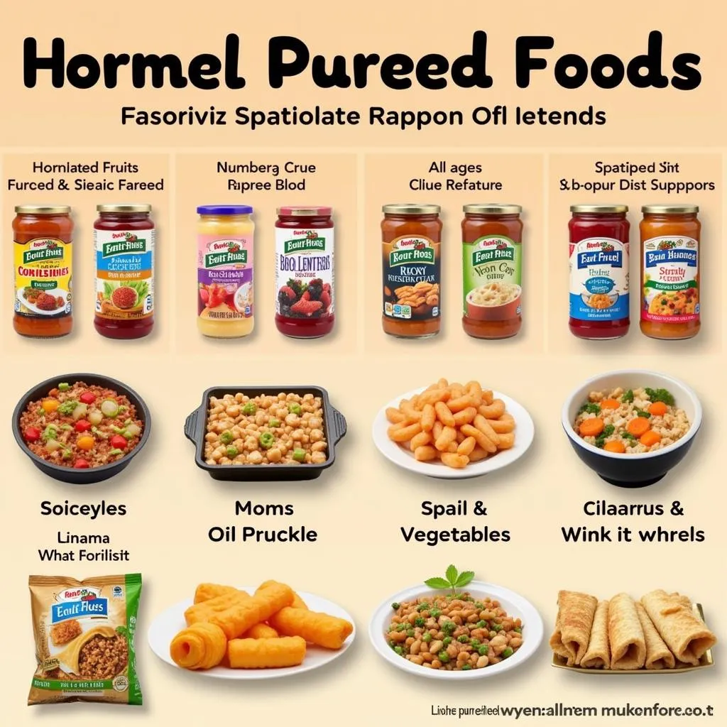 Assortment of Hormel Pureed Foods