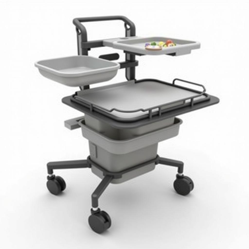 Modern Hospital Food Tray on Wheels Design