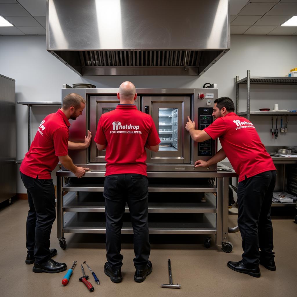 Hotdrop Technicians Servicing Oven