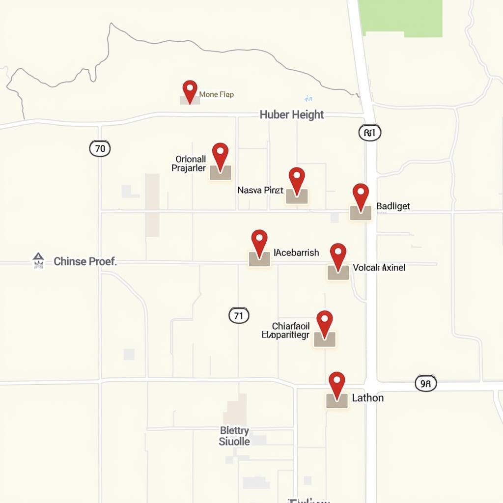 Huber Heights Chinese Food Map