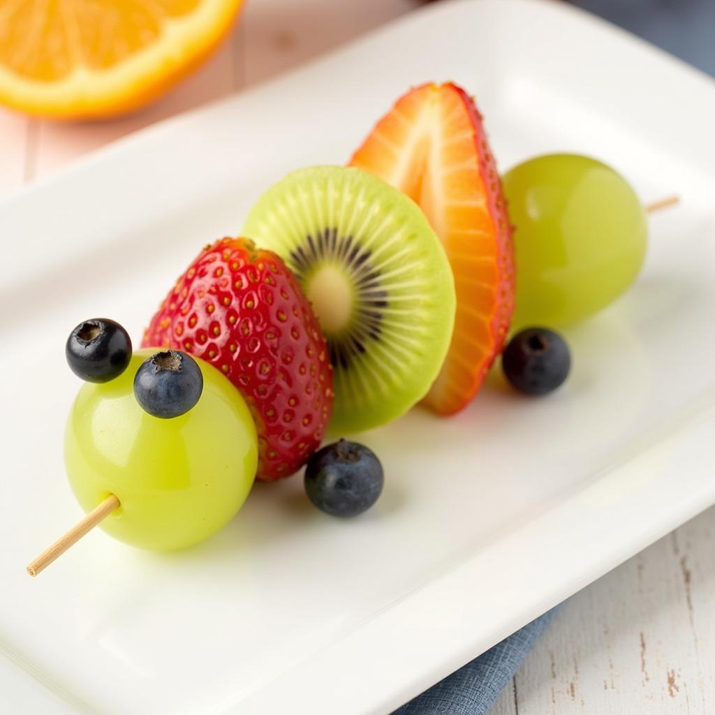 Hungry Caterpillar Fruit Skewer