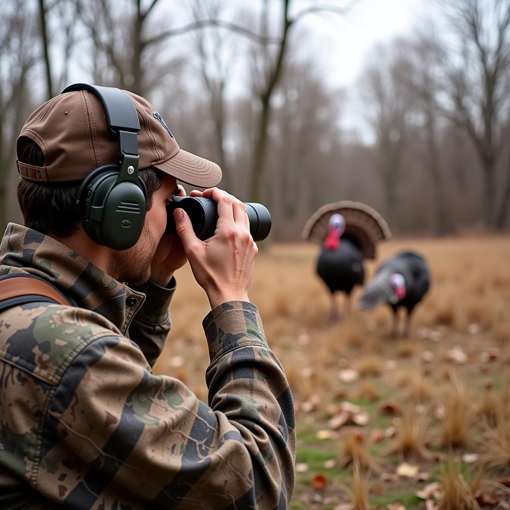 Hunter Scouting Turkey Food Plot