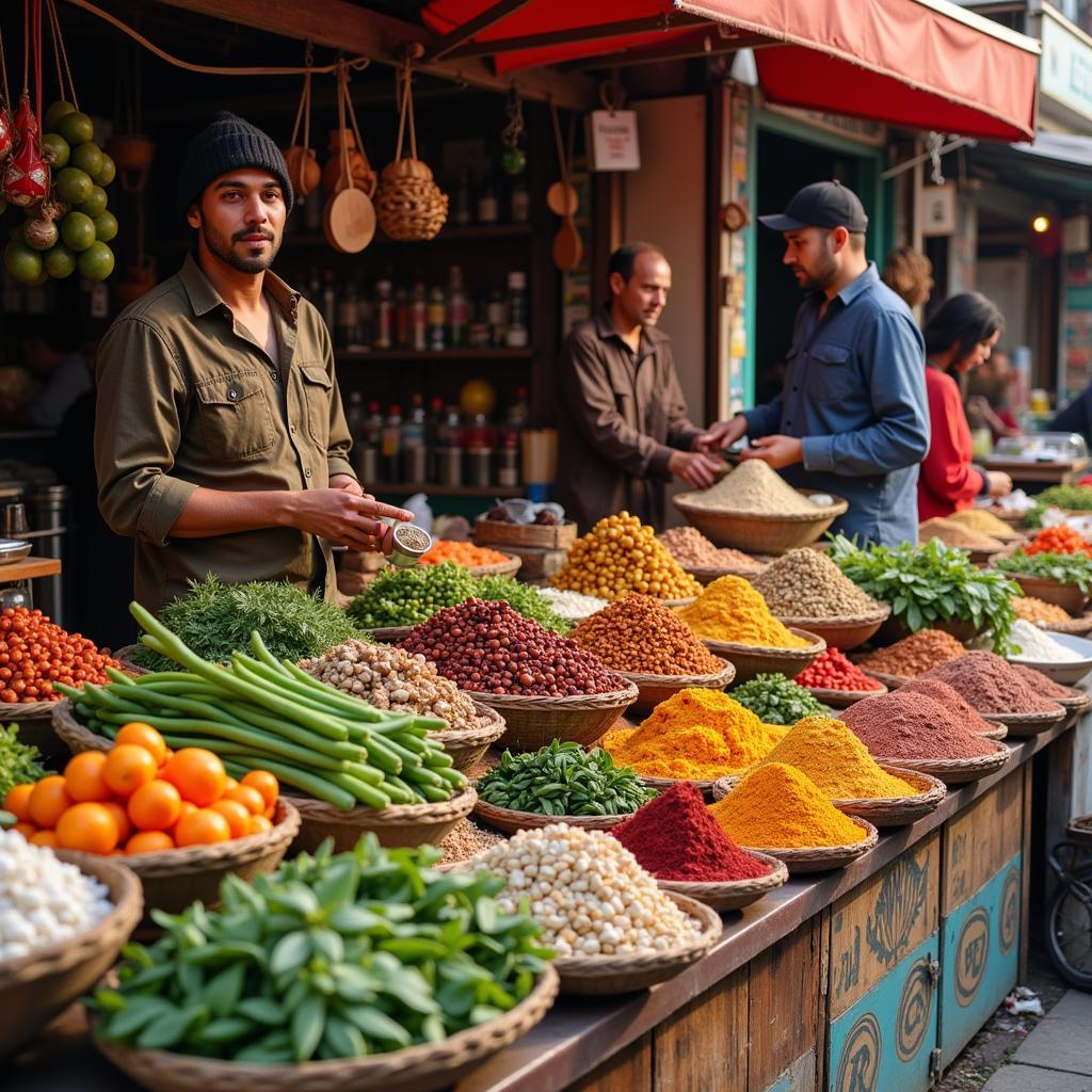 Bustling Hyva Food Market