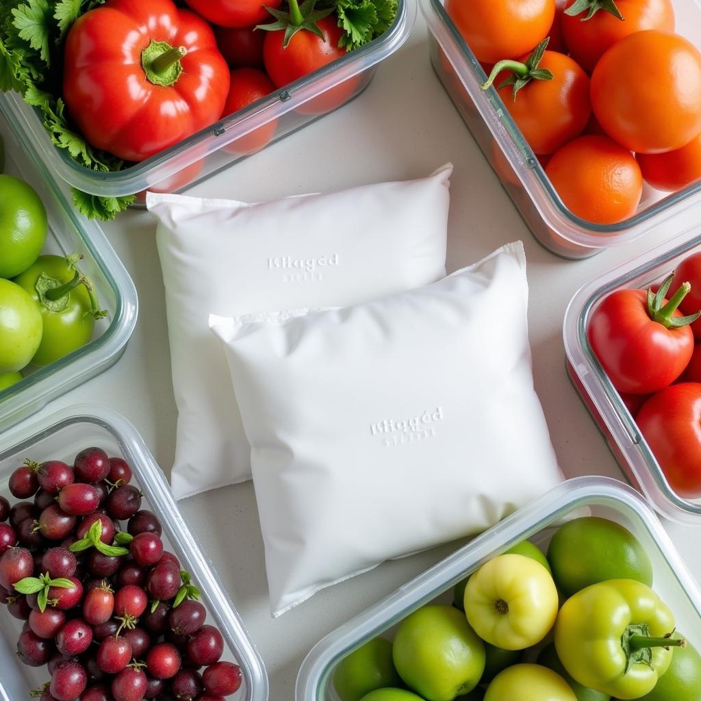 Ice packs keeping food fresh during transit