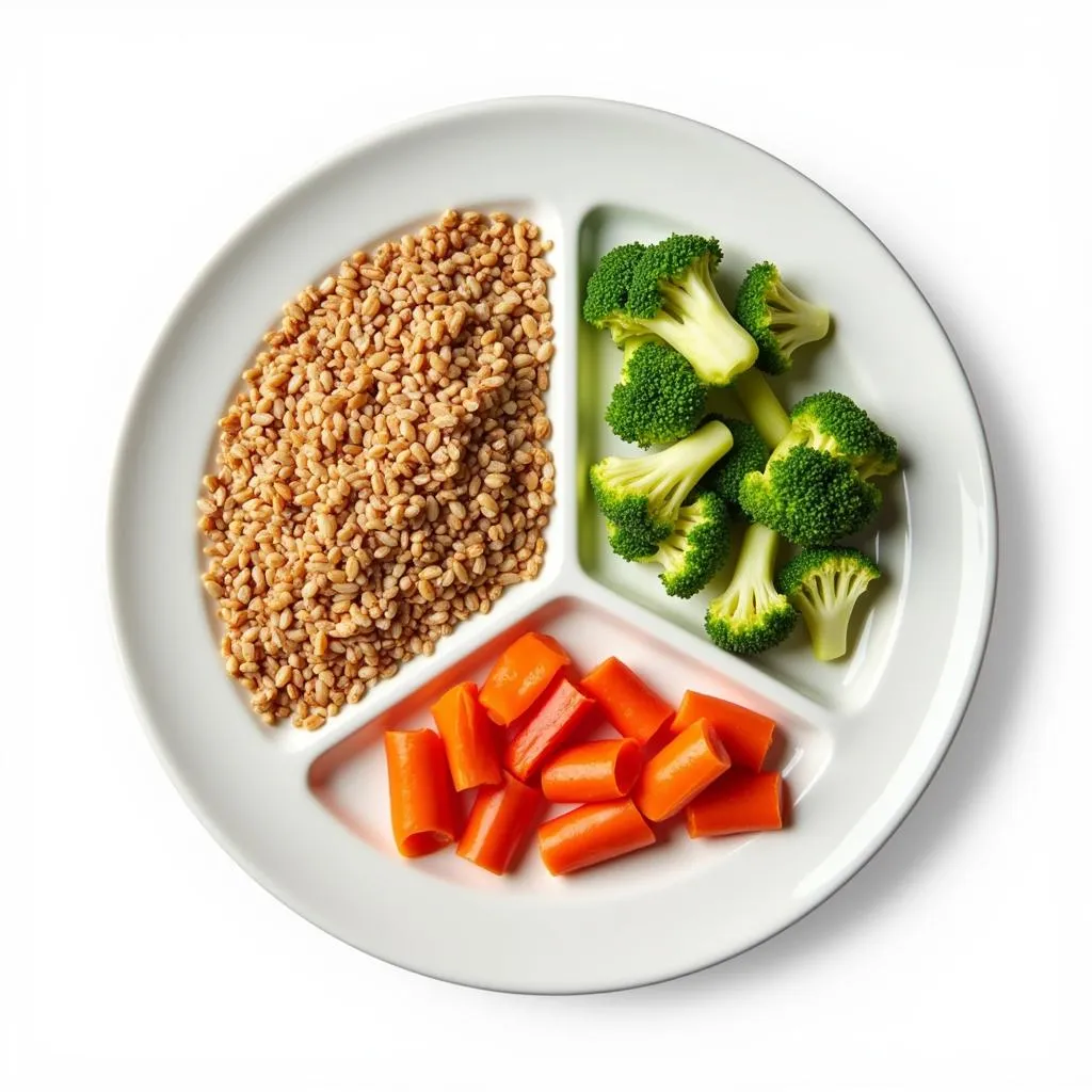 Healthy plate with food