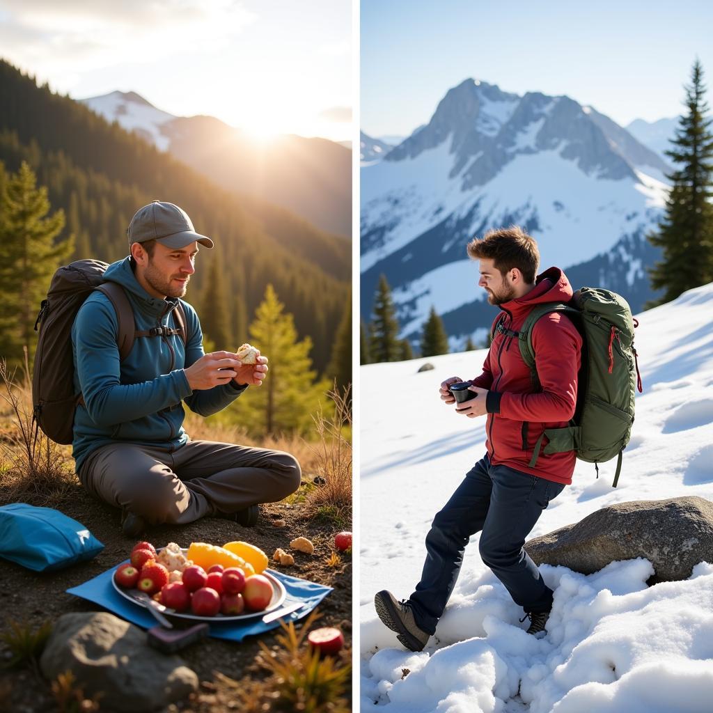 Food Choices for Different Weather Conditions While Hiking