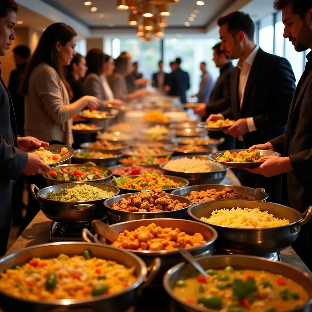 Delicious Spread at an Indian Food Catering Buffet