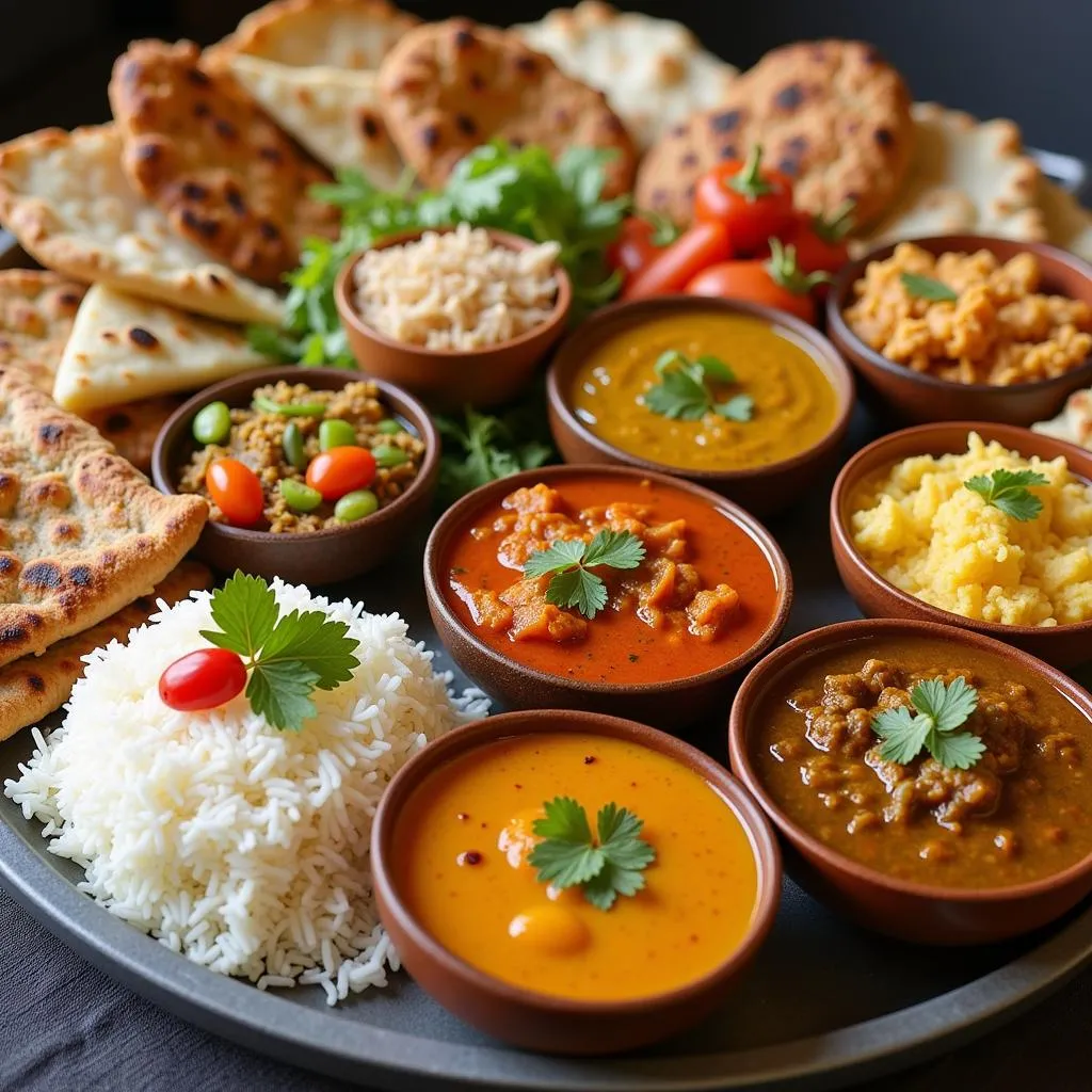 Vibrant Indian Food Catering Platter