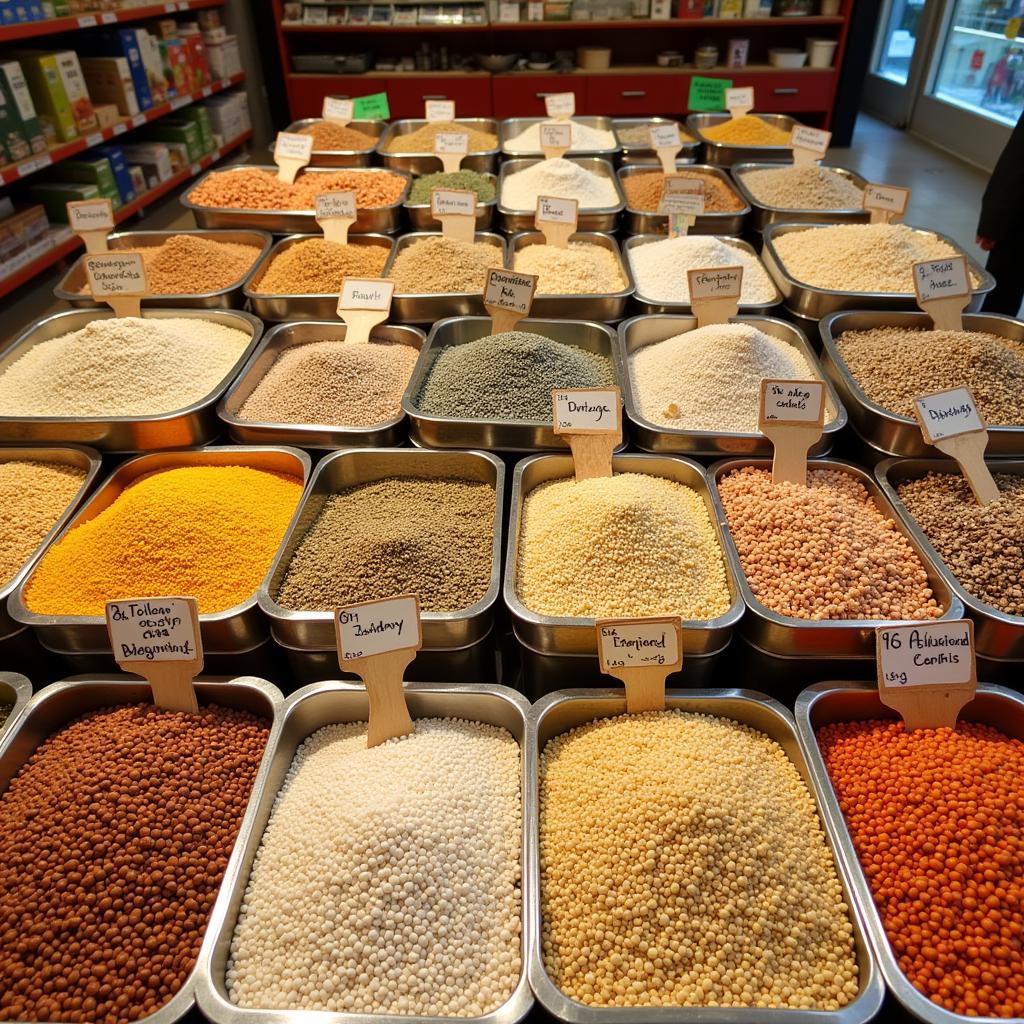 Lentils and Grains on Display