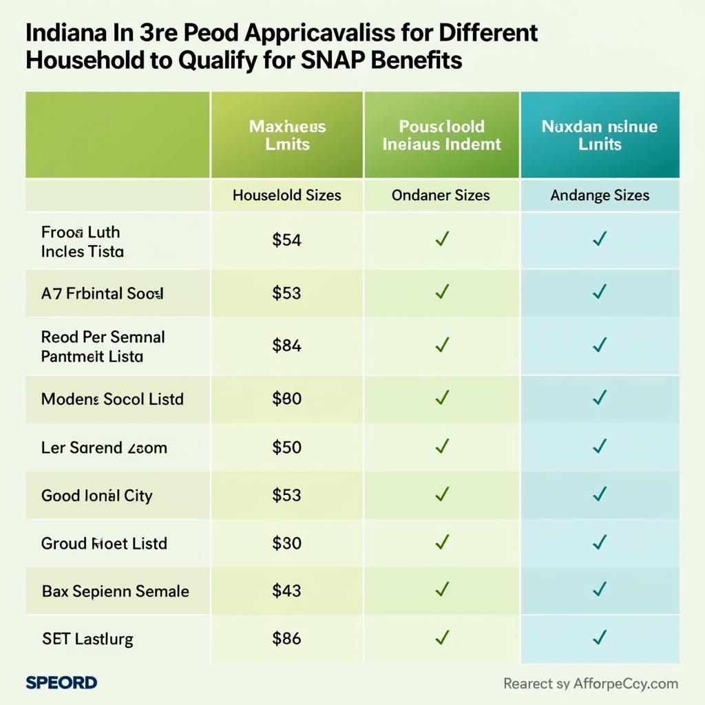 Indiana SNAP Income Eligibility Chart