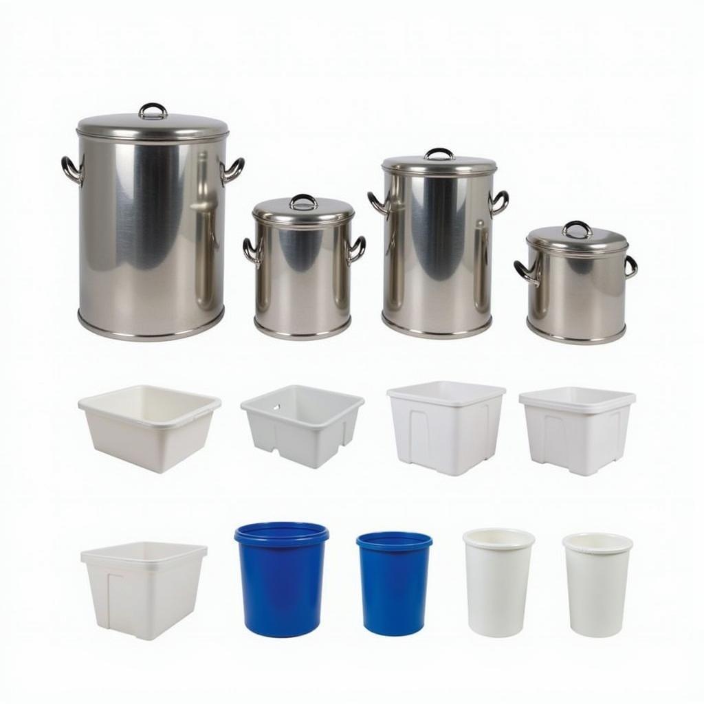 Various Industrial Food Storage Containers for Diverse Needs