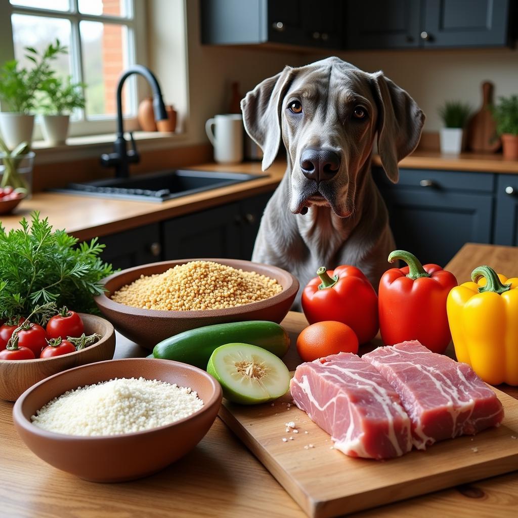 Ingredients for Homemade Great Dane Food