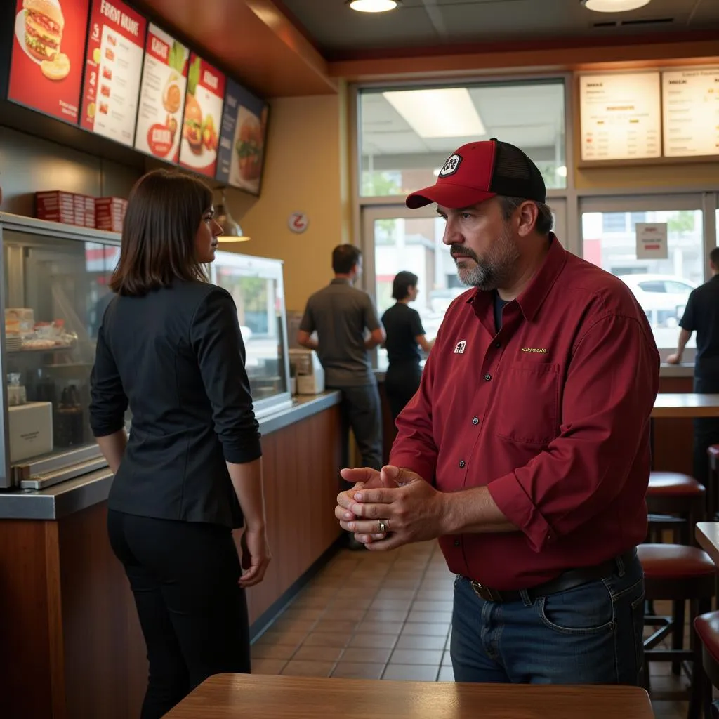 Injured Customer in a Fast Food Restaurant