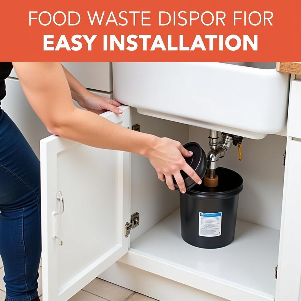 Installing a food waste disposer under the sink