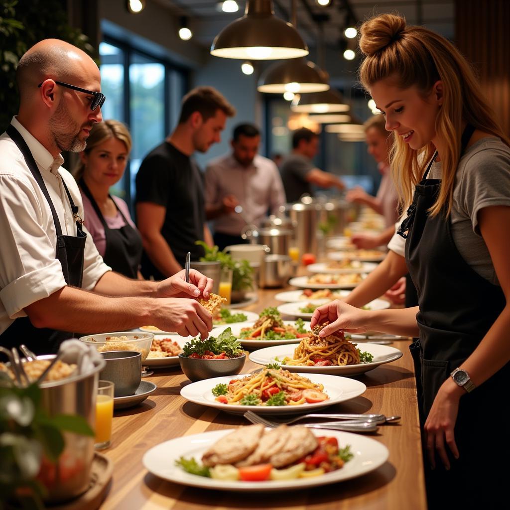 Interactive Food Station with a Chef