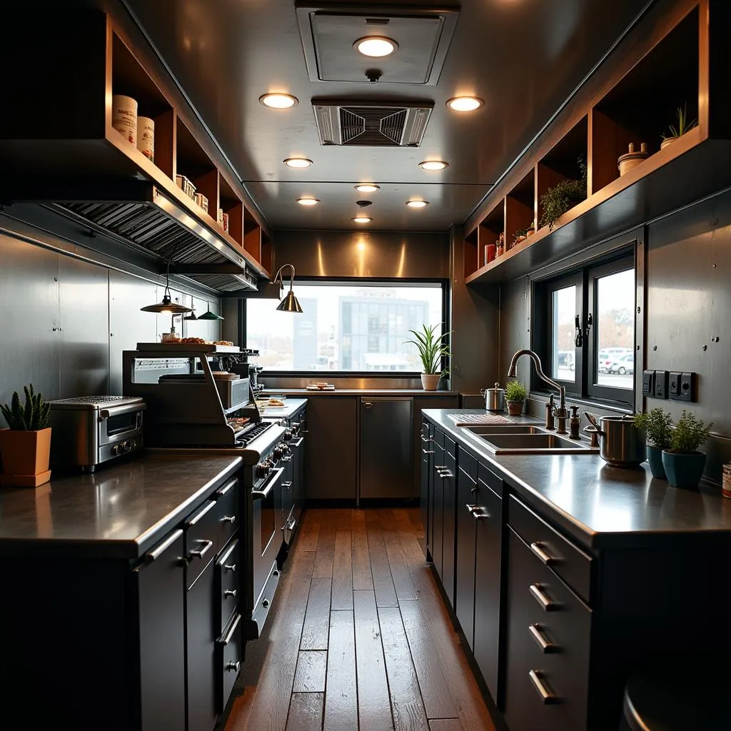 Food truck interior