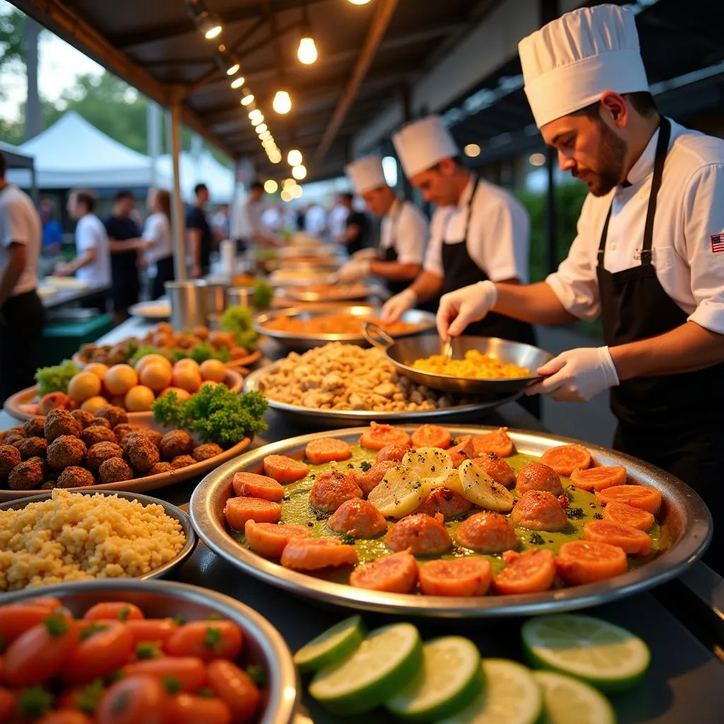 Vibrant Food Stalls at the International Food Festival Tampa