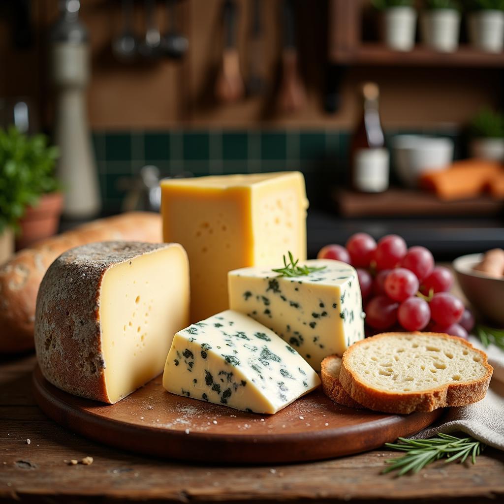 Assortment of Italian Cheeses Imported from Italy