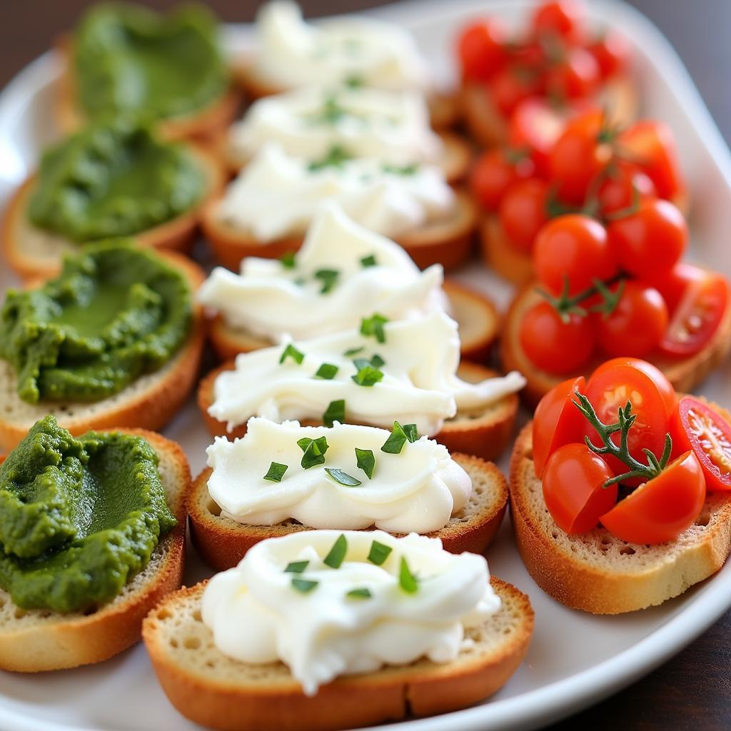 Italian Flag Bruschetta Appetizer