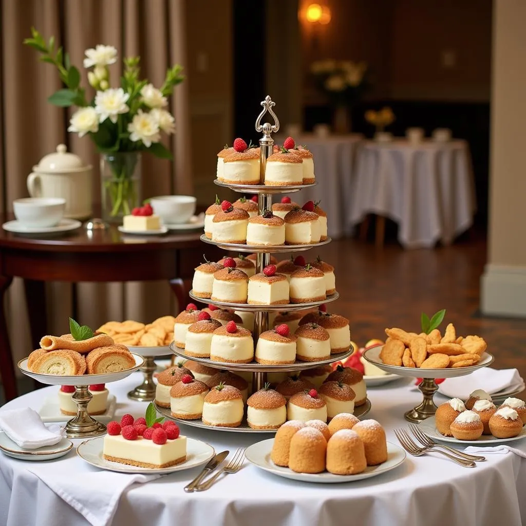 An array of mouthwatering Italian desserts on a catering table