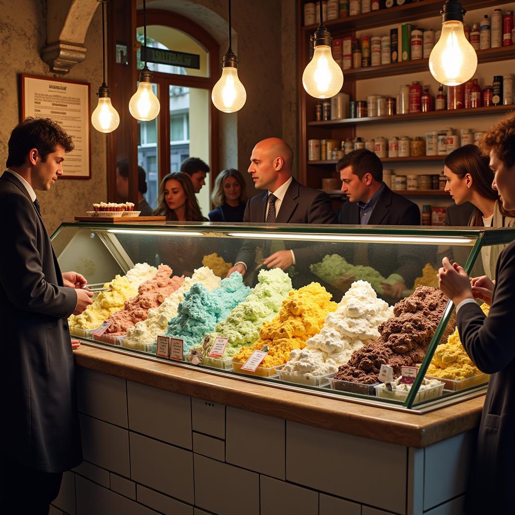 Traditional Italian Gelato Shop